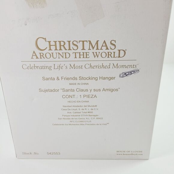 Stocking Hanger Christmas Around The World Santa And Friends House Of Lloyd E - Picture 10 of 10